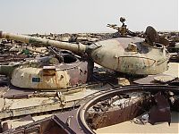 World & Travel: Highway of Death tank graveyard, Highway 80, Kuwait City, Kuwait
