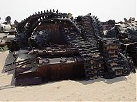 World & Travel: Highway of Death tank graveyard, Highway 80, Kuwait City, Kuwait