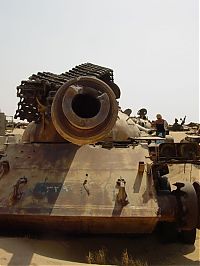 World & Travel: Highway of Death tank graveyard, Highway 80, Kuwait City, Kuwait