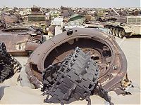 World & Travel: Highway of Death tank graveyard, Highway 80, Kuwait City, Kuwait