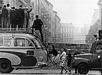 World & Travel: History: 1961 Construction of Berlin Wall barrier, Berlin, Germany