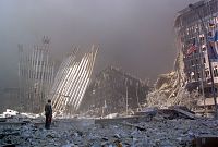 History: Collapse of the World Trade Center, September 11, 2001, Lower Manhattan, New York City, United States