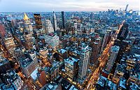 World & Travel: Bird's-eye view of New York City, United States