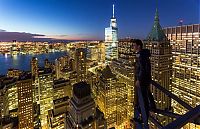 Bird's-eye view of New York City, United States