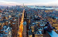 World & Travel: Bird's-eye view of New York City, United States