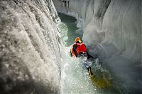 World & Travel: Riverboarding of Great Aletsch Glacier, Bernese Alps, Valais, Switzerland