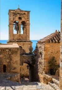 World & Travel: Monemvasia town, Peloponnese, Laconia, Greece