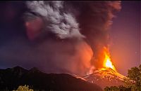 Villarrica Rucapillán volcano eruption, Araucania Region, Andes, Chile