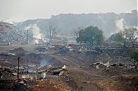 World & Travel: Coal field fire, Jharia, Dhanbad, Jharkhand, India