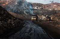 Coal field fire, Jharia, Dhanbad, Jharkhand, India