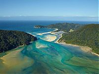 Awaroa Bay beach, Abel Tasman National Park, New Zealand, South Pacific Ocean