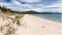 Awaroa Bay beach, Abel Tasman National Park, New Zealand, South Pacific Ocean