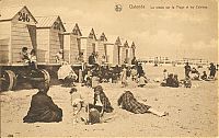 World & Travel: History: Bathing machine devices on the beach, 18th-19th century, Europe