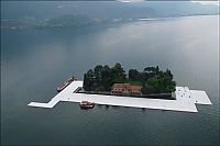 World & Travel: Floating piers, Lake Iseo, Lombardy, Italy