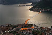 World & Travel: Floating piers, Lake Iseo, Lombardy, Italy