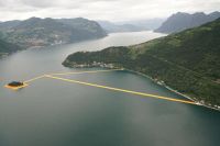 World & Travel: Floating piers, Lake Iseo, Lombardy, Italy