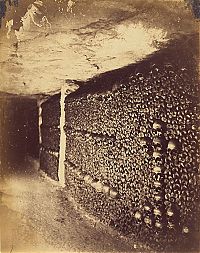 World & Travel: Mines of tunnel network, Catacombes de Paris, Paris, France