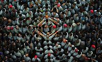 World & Travel: Castell, human tower, Catalonia, Spain