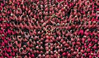 Castell, human tower, Catalonia, Spain